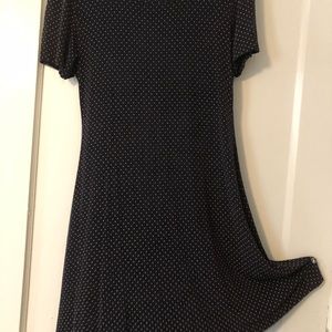 dress polkadot black and white jersey Casual dress